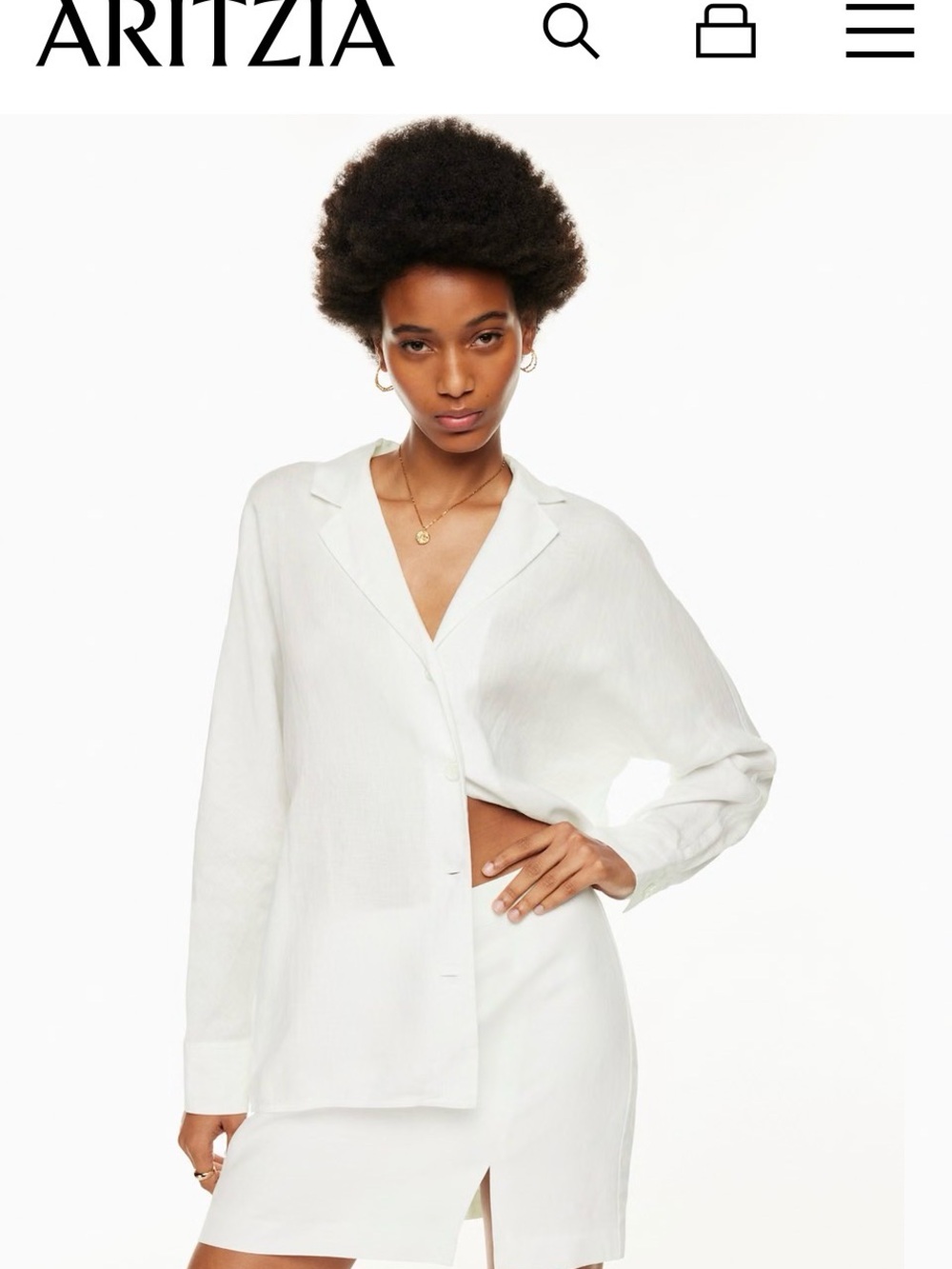 Linen Shirt - Aritzia Wilfred Free Form
